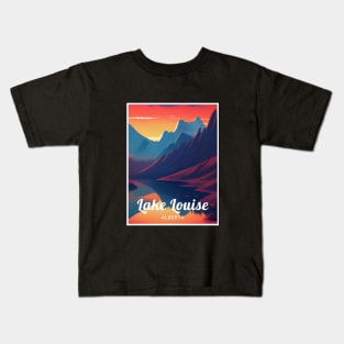 Lake Louise Alberta Canada ski Kids T-Shirt